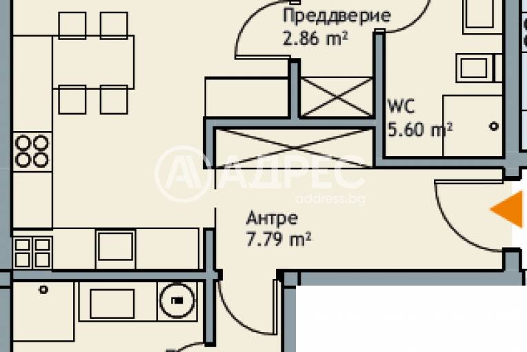 Тристаен апартамент, Варна, к.к. Чайка, 661793, Снимка 4