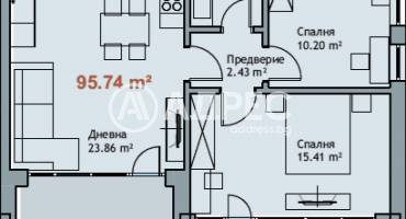Тристаен апартамент, Варна, к.к. Чайка, 661794, Снимка 4