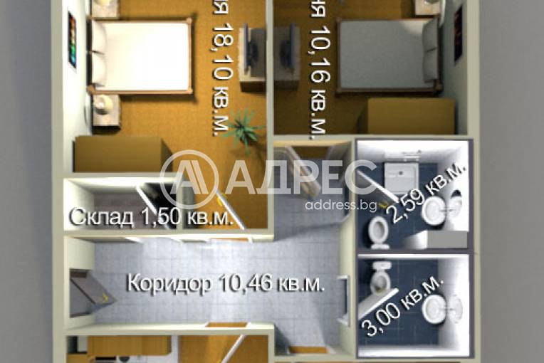 Многостаен апартамент, Бургас, Меден рудник - зона А, 552795, Снимка 1