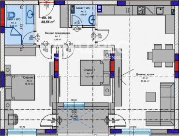 Тристаен апартамент, Стара Загора, Военен терен, 678795, Снимка 1