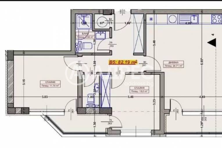 Двустаен апартамент, Варна, Възраждане 1, 680795, Снимка 1