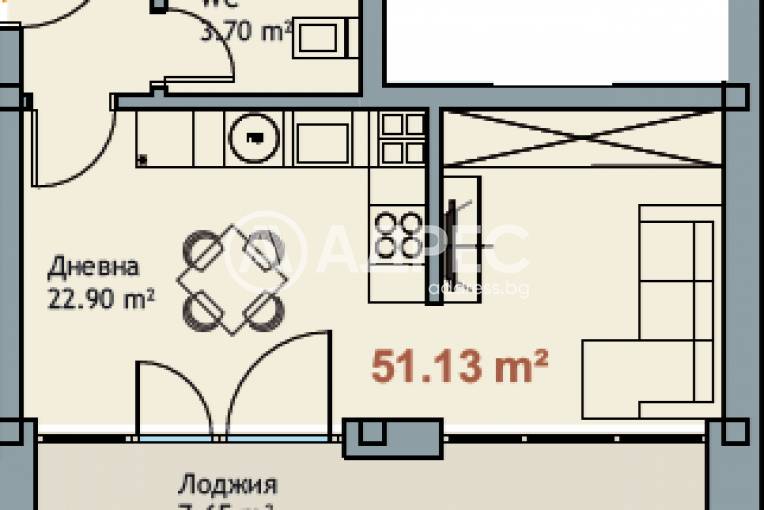 Едностаен апартамент, Варна, к.к. Чайка, 661796, Снимка 4