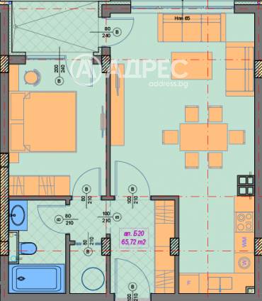 Двустаен апартамент, София, Манастирски ливади - изток, 679797, Снимка 1