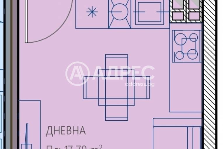 Едностаен апартамент, Варна, Владислав Варненчик, 683799, Снимка 2