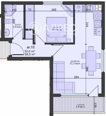 Двустаен апартамент, Варна, Възраждане 4, 644805, Снимка 1