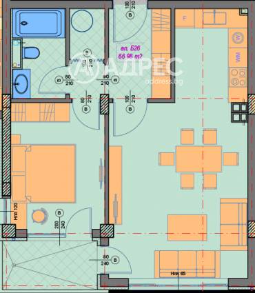 Двустаен апартамент, София, Манастирски ливади - изток, 679805, Снимка 1