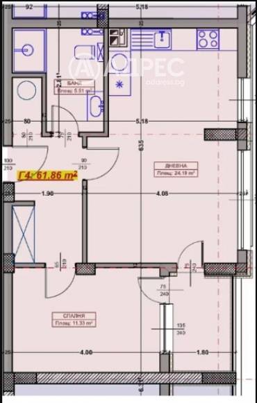 Двустаен апартамент, Варна, Възраждане 1, 680805, Снимка 1