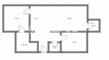 Тристаен апартамент, София, Център, 652807, Снимка 1