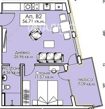 Двустаен апартамент, Созопол, местност Месаря, 671808, Снимка 1