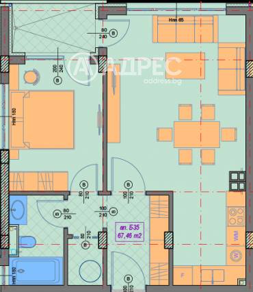 Двустаен апартамент, София, Манастирски ливади - изток, 679809, Снимка 1