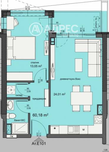 Двустаен апартамент, Бургас, Изгрев, 674810, Снимка 1
