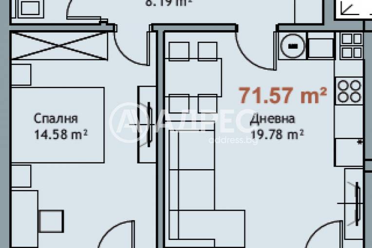 Двустаен апартамент, Варна, к.к. Чайка, 661811, Снимка 4