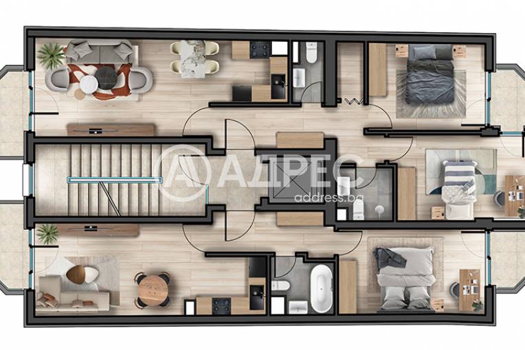 Двустаен апартамент, София, Център, 677812, Снимка 2