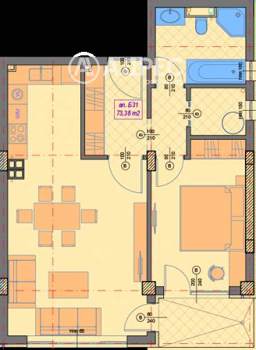 Двустаен апартамент, София, Манастирски ливади - изток, 679812, Снимка 1