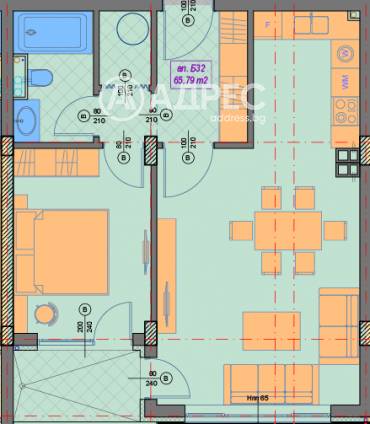 Двустаен апартамент, София, Манастирски ливади - изток, 679813, Снимка 1