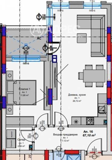 Двустаен апартамент, Стара Загора, Военен терен, 678815, Снимка 1