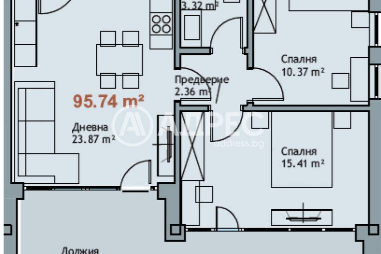 Тристаен апартамент, Варна, к.к. Чайка, 661816, Снимка 4