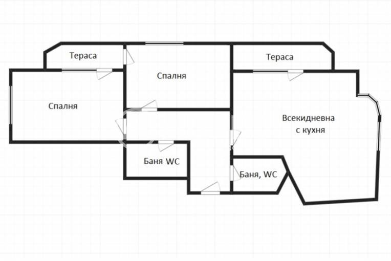 Тристаен апартамент, Бургас, Зорница, 638817, Снимка 2