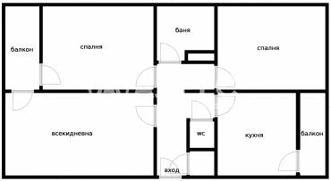 Тристаен апартамент, София, Обеля 2, 665817, Снимка 1