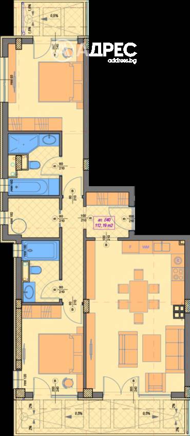 Тристаен апартамент, София, Манастирски ливади - изток, 679817, Снимка 1