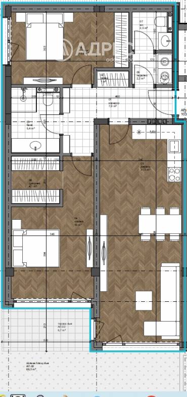 Тристаен апартамент, Варна, к.к. Св.Св. Константин и Елена, 657818, Снимка 1