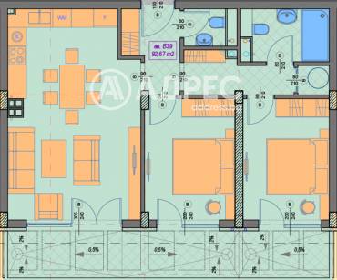 Тристаен апартамент, София, Манастирски ливади - изток, 679818, Снимка 1