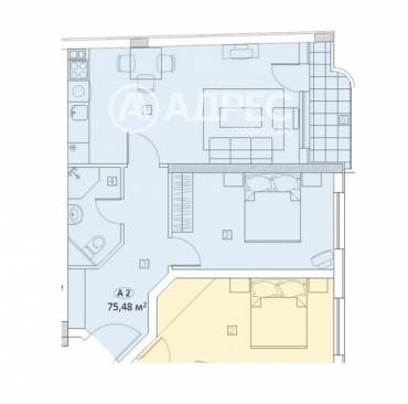 Двустаен апартамент, София, Център, 689823, Снимка 1