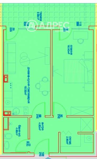 Двустаен апартамент, Бургас, Мадика, 674825, Снимка 1