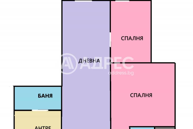 Тристаен апартамент, София, Полигона, 613826, Снимка 3