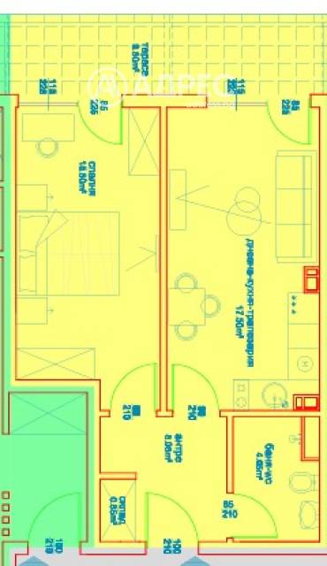 Двустаен апартамент, Бургас, Мадика, 674826, Снимка 1