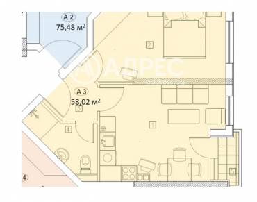 Двустаен апартамент, София, Център, 689826, Снимка 1