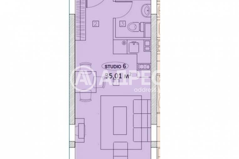 Едностаен апартамент, София, Център, 689827, Снимка 4