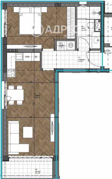 Двустаен апартамент, Варна, к.к. Св.Св. Константин и Елена, 657829, Снимка 1