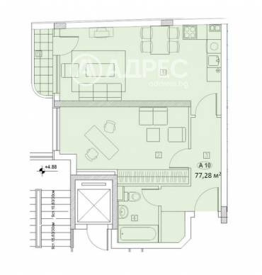 Двустаен апартамент, София, Център, 689831, Снимка 1