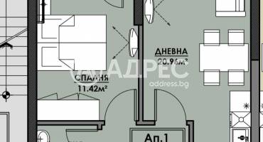 Двустаен апартамент, Бургас, Мадика, 654832, Снимка 2