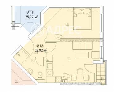 Двустаен апартамент, София, Център, 689832, Снимка 1