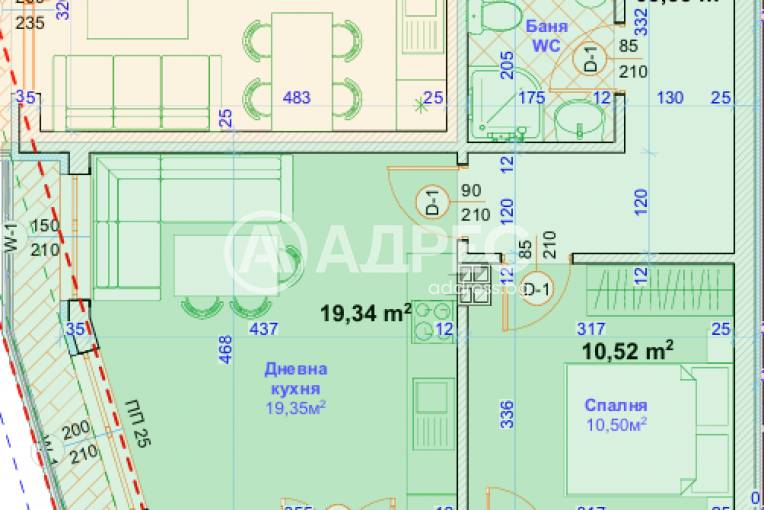 Двустаен апартамент, Варна, Възраждане 1, 642833, Снимка 5