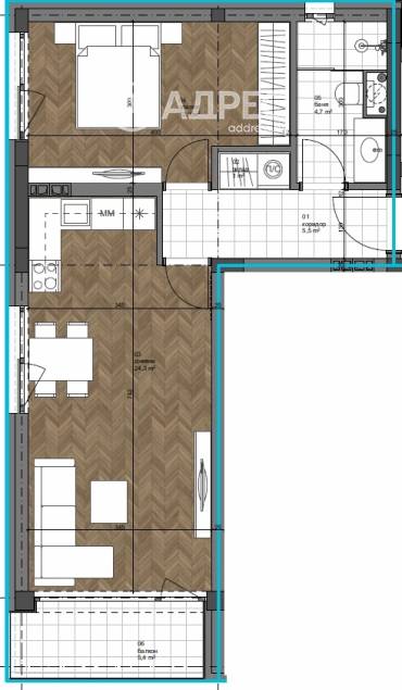 Двустаен апартамент, Варна, к.к. Св.Св. Константин и Елена, 657833, Снимка 1