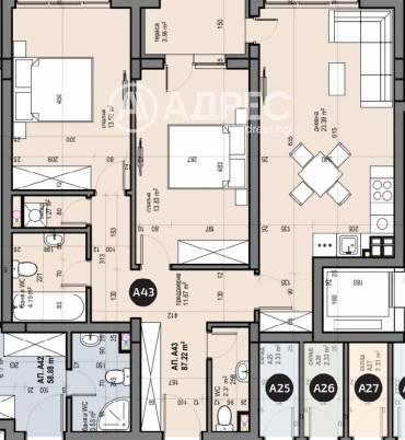 Тристаен апартамент, София, Люлин 5, 635835, Снимка 1