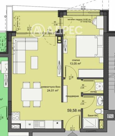 Двустаен апартамент, Бургас, Изгрев, 677836, Снимка 1