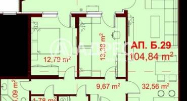 Тристаен апартамент, Бургас, Славейков, 664837, Снимка 17