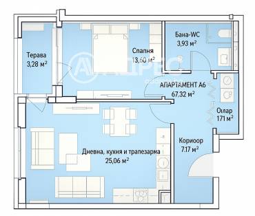Двустаен апартамент, София, Младост 4, 687837, Снимка 1