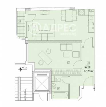 Двустаен апартамент, София, Център, 689837, Снимка 1