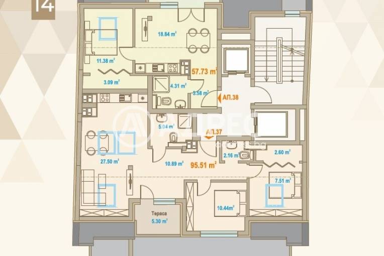 Тристаен апартамент, София, Център, 676838, Снимка 5