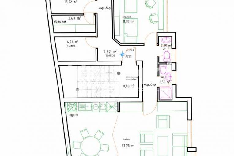 Многостаен апартамент, Благоевград, Баларбаши, 637840, Снимка 10