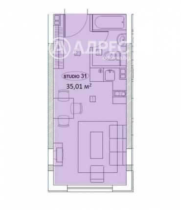 Едностаен апартамент, София, Център, 689840, Снимка 1