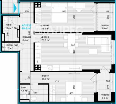 Тристаен апартамент, Варна, Аспарухово, 651841, Снимка 1