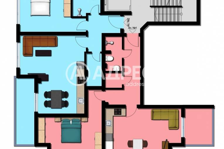 Двустаен апартамент, Благоевград, Освобождение, 614844, Снимка 5