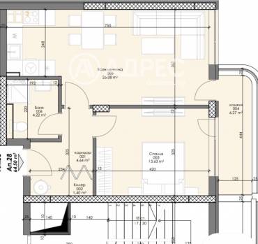 Двустаен апартамент, София, Зона Б 5, 691844, Снимка 1