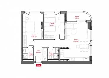 Тристаен апартамент, София, Лозенец, 652850, Снимка 1